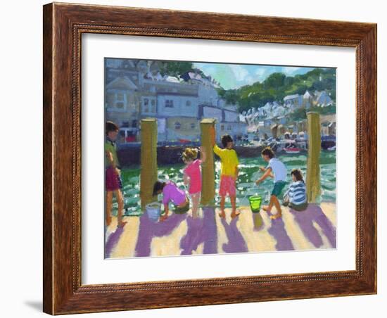 Quayside Fishing, Looe, 2015-Andrew Macara-Framed Giclee Print