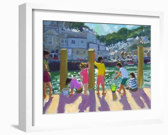 Quayside Fishing, Looe, 2015-Andrew Macara-Framed Giclee Print