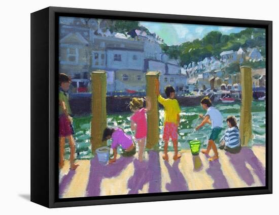 Quayside Fishing, Looe, 2015-Andrew Macara-Framed Premier Image Canvas