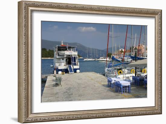 Quayside, Fiskardo, Kefalonia, Greece-Peter Thompson-Framed Photographic Print