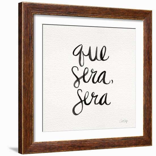 Que Sera Sera - Black on White-Cat Coquillette-Framed Giclee Print