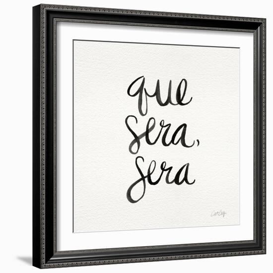 Que Sera Sera - Black on White-Cat Coquillette-Framed Giclee Print