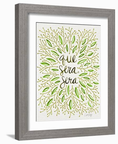 Que Sera Sera Green-Cat Coquillette-Framed Giclee Print