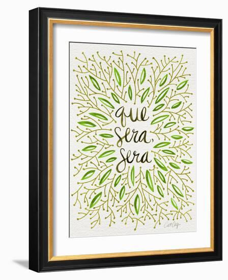 Que Sera Sera Green-Cat Coquillette-Framed Giclee Print