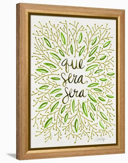 Que Sera Sera Green-Cat Coquillette-Framed Premier Image Canvas