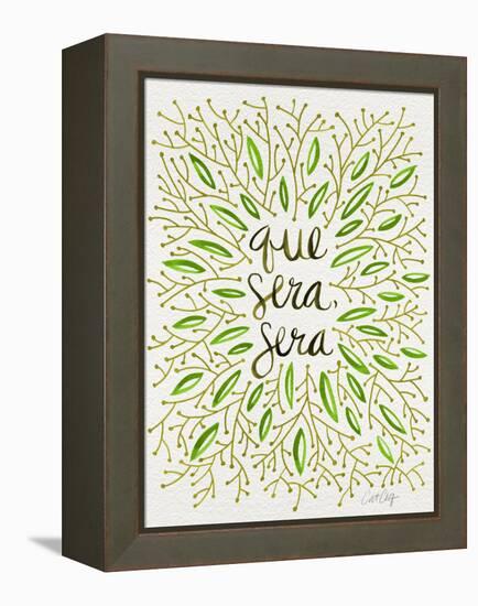 Que Sera Sera Green-Cat Coquillette-Framed Premier Image Canvas