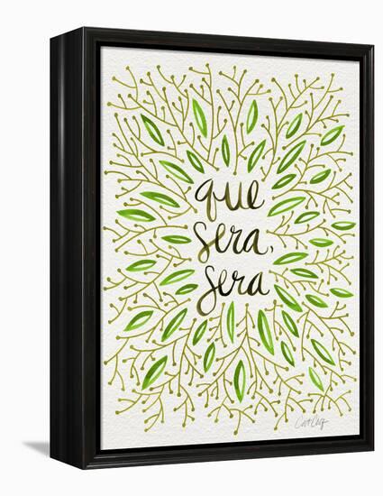 Que Sera Sera Green-Cat Coquillette-Framed Premier Image Canvas