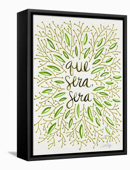 Que Sera Sera Green-Cat Coquillette-Framed Premier Image Canvas