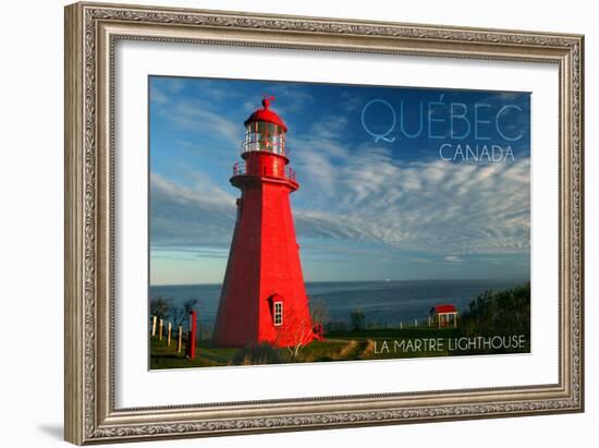 Quebec, Canada - Martre Lighthouse-Lantern Press-Framed Art Print