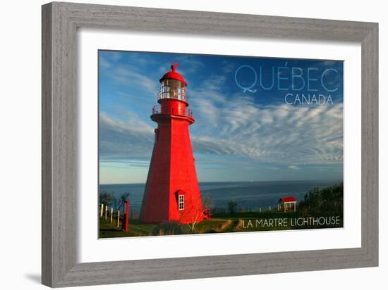 Quebec, Canada - Martre Lighthouse-Lantern Press-Framed Art Print