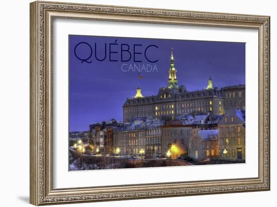 Quebec, Canada - Rue Des Remparts-Lantern Press-Framed Art Print