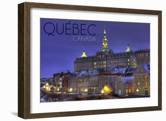 Quebec, Canada - Rue Des Remparts-Lantern Press-Framed Art Print