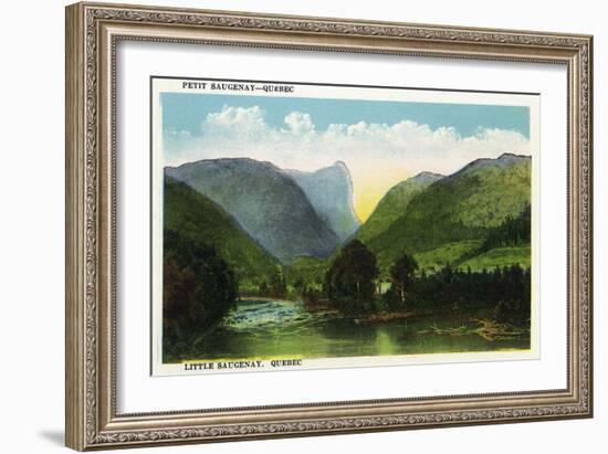 Quebec, Canada - Scenic View of Little Saugenay-Lantern Press-Framed Art Print