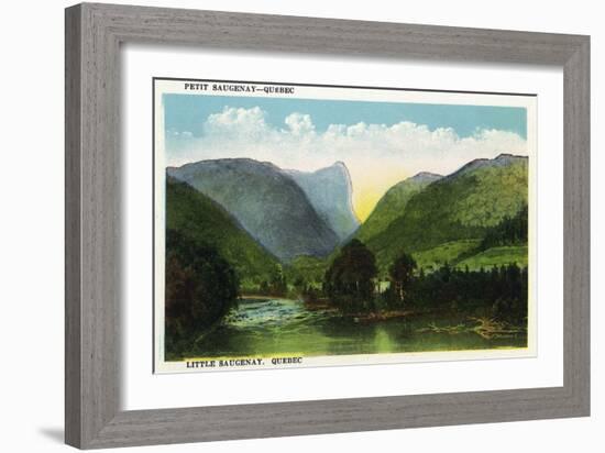 Quebec, Canada - Scenic View of Little Saugenay-Lantern Press-Framed Art Print