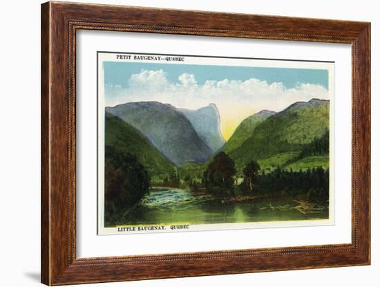 Quebec, Canada - Scenic View of Little Saugenay-Lantern Press-Framed Art Print