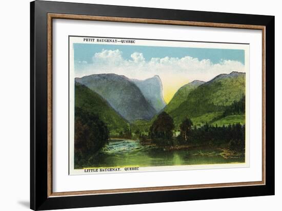 Quebec, Canada - Scenic View of Little Saugenay-Lantern Press-Framed Art Print