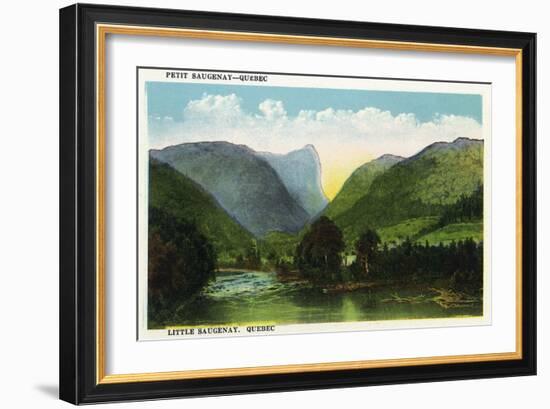 Quebec, Canada - Scenic View of Little Saugenay-Lantern Press-Framed Art Print