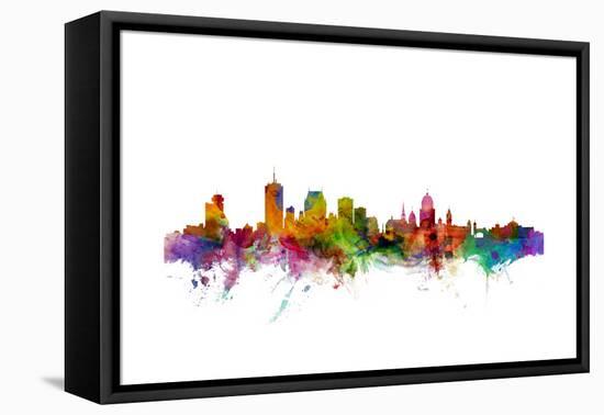 Quebec Canada Skyline-Michael Tompsett-Framed Stretched Canvas