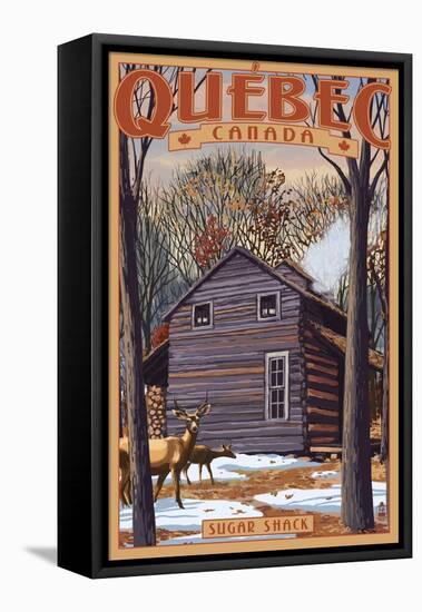 Quebec, Canada - Sugar Shack-Lantern Press-Framed Stretched Canvas