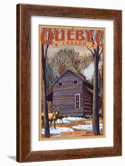 Quebec, Canada - Sugar Shack-Lantern Press-Framed Art Print