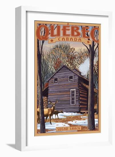 Quebec, Canada - Sugar Shack-Lantern Press-Framed Art Print