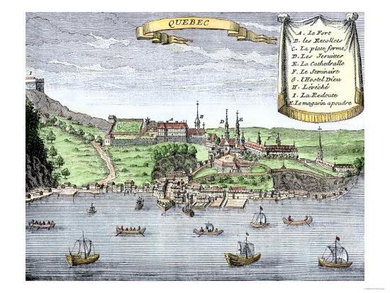 Quebec City And The Saint Lawrence River C1722 Giclee Print By