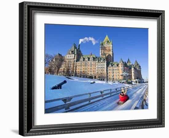 Quebec City in Winter, Traditional Slide Decent-Vlad G-Framed Photographic Print