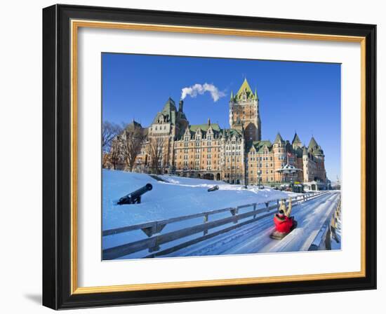 Quebec City in Winter, Traditional Slide Decent-Vlad G-Framed Photographic Print