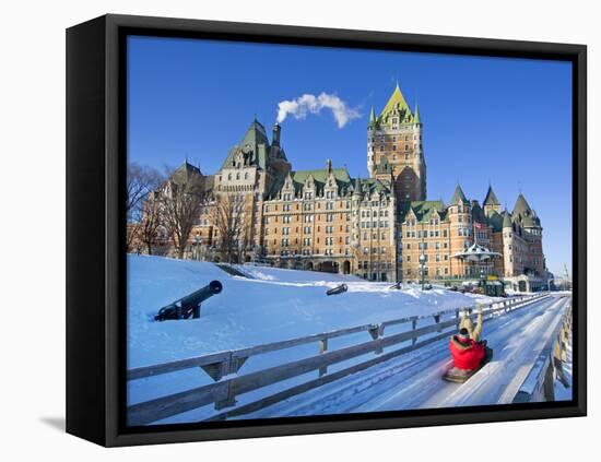 Quebec City in Winter, Traditional Slide Decent-Vlad G-Framed Premier Image Canvas