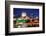 Quebec City Skyline at Dusk over River Viewed from Levis.-Songquan Deng-Framed Photographic Print