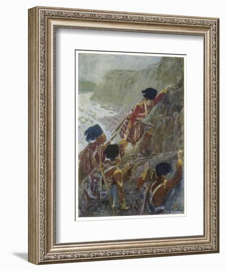 Quebec: The British Troops Scale the Heights of Abraham-Henry Sandham-Framed Art Print