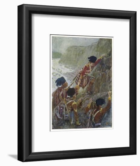 Quebec: The British Troops Scale the Heights of Abraham-Henry Sandham-Framed Art Print