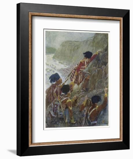 Quebec: The British Troops Scale the Heights of Abraham-Henry Sandham-Framed Art Print