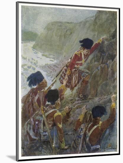 Quebec: The British Troops Scale the Heights of Abraham-Henry Sandham-Mounted Art Print