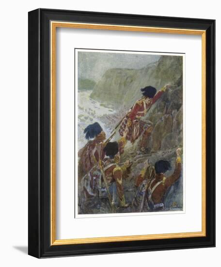 Quebec: The British Troops Scale the Heights of Abraham-Henry Sandham-Framed Art Print