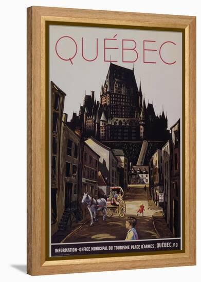 Quebec Travel Poster-null-Framed Premier Image Canvas