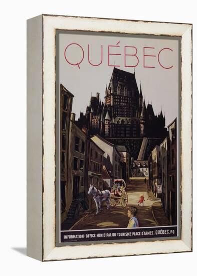 Quebec Travel Poster-null-Framed Premier Image Canvas