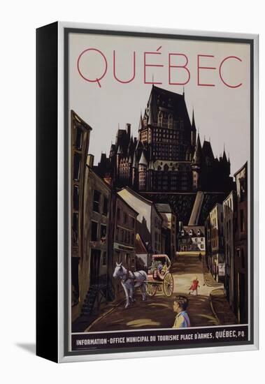 Quebec Travel Poster-null-Framed Premier Image Canvas