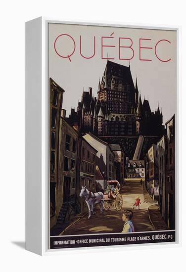 Quebec Travel Poster-null-Framed Premier Image Canvas
