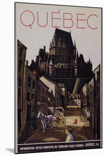 Quebec Travel Poster-null-Mounted Giclee Print