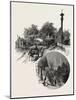 Quebec, Wayside Cross and Beauport Church, Canada, Nineteenth Century-null-Mounted Giclee Print