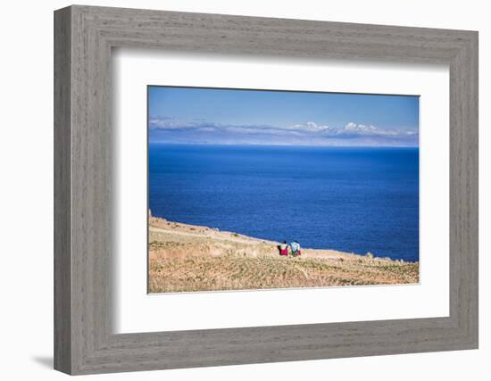 Quechua Women on Amantani Island (Isla Amantani), Lake Titicaca, Peru, South America-Matthew Williams-Ellis-Framed Photographic Print