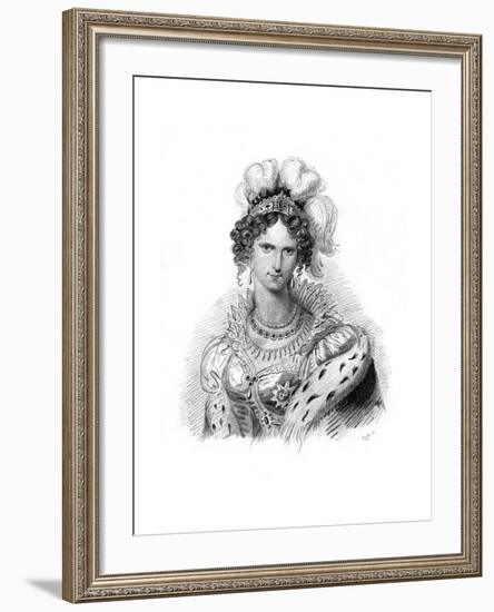 Queen Adelaide, Queen Consort of King William Iv, 19th Century-Roffe-Framed Giclee Print