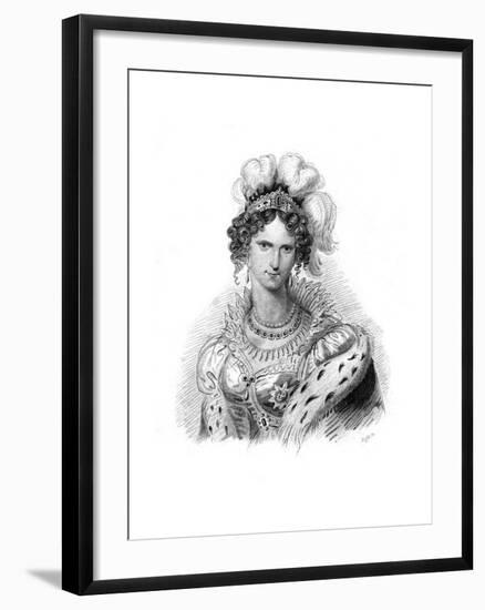Queen Adelaide, Queen Consort of King William Iv, 19th Century-Roffe-Framed Giclee Print