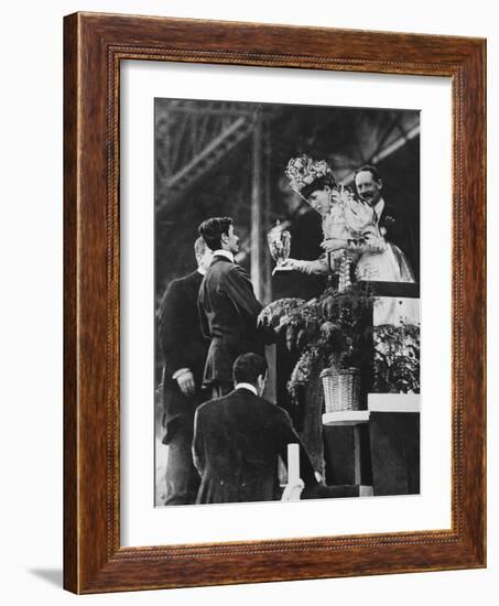 Queen Alexandra Handing a Special Cup to Dorando to Commemorate His Great Effort to Win the…-Thomas E. & Horace Grant-Framed Photographic Print