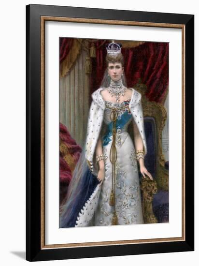 Queen Alexandra in Full Coronation Robes, 1902-Samuel Begg-Framed Giclee Print