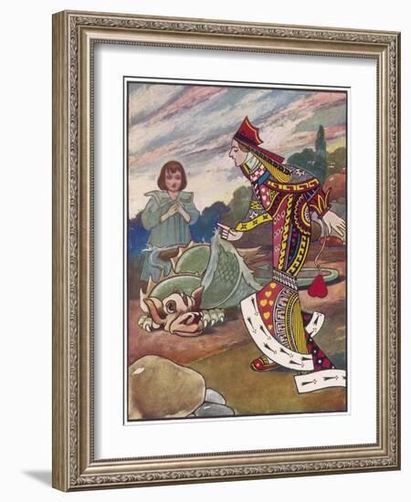 Queen and Gryphon (Cr)-C Robinson-Framed Art Print