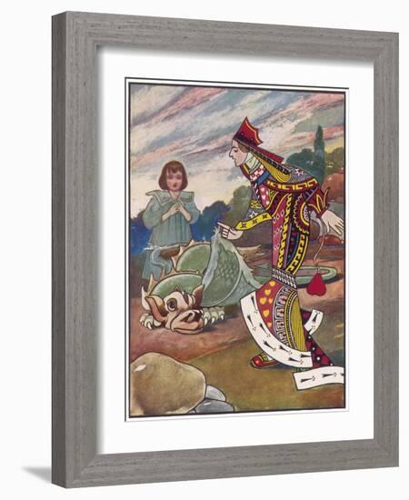 Queen and Gryphon (Cr)-C Robinson-Framed Art Print