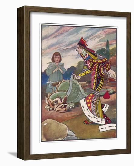 Queen and Gryphon (Cr)-C Robinson-Framed Art Print