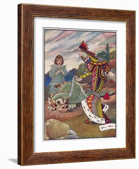 Queen and Gryphon (Cr)-C Robinson-Framed Art Print